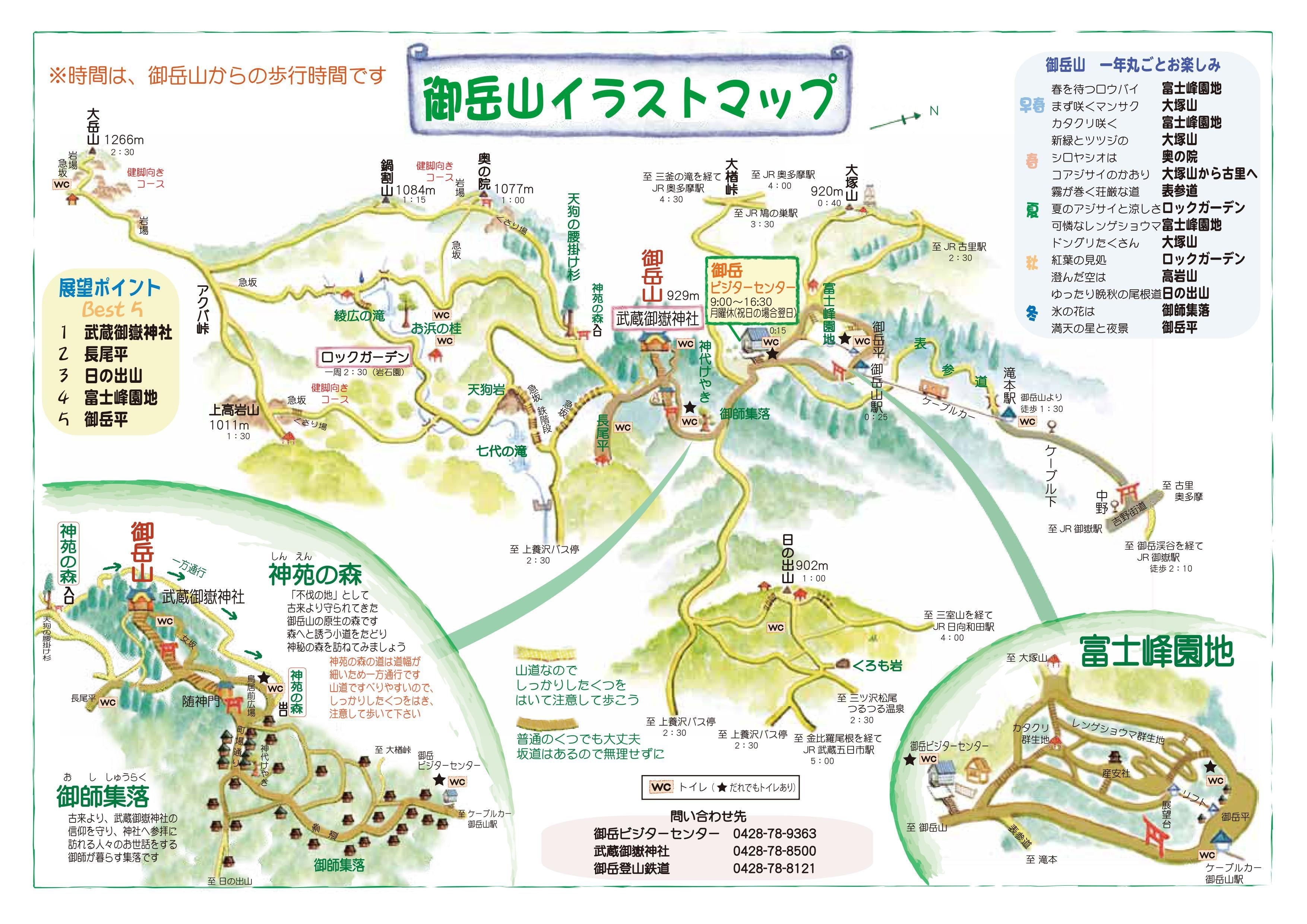 東京都御岳ビジターセンター 御岳山周辺コース紹介 東京都御岳ビジターセンター 御岳山周辺コース紹介
