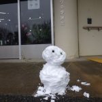 新スタッフの雪だるまくん
